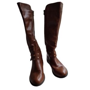 Olivia Miller Boots Buckle Studs Brown Size 8